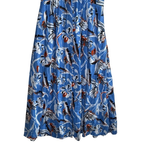 Diane Von Furstenberg Erica Blue Floral Print Maxi Dress. Size 0 - Picture 4 of 15